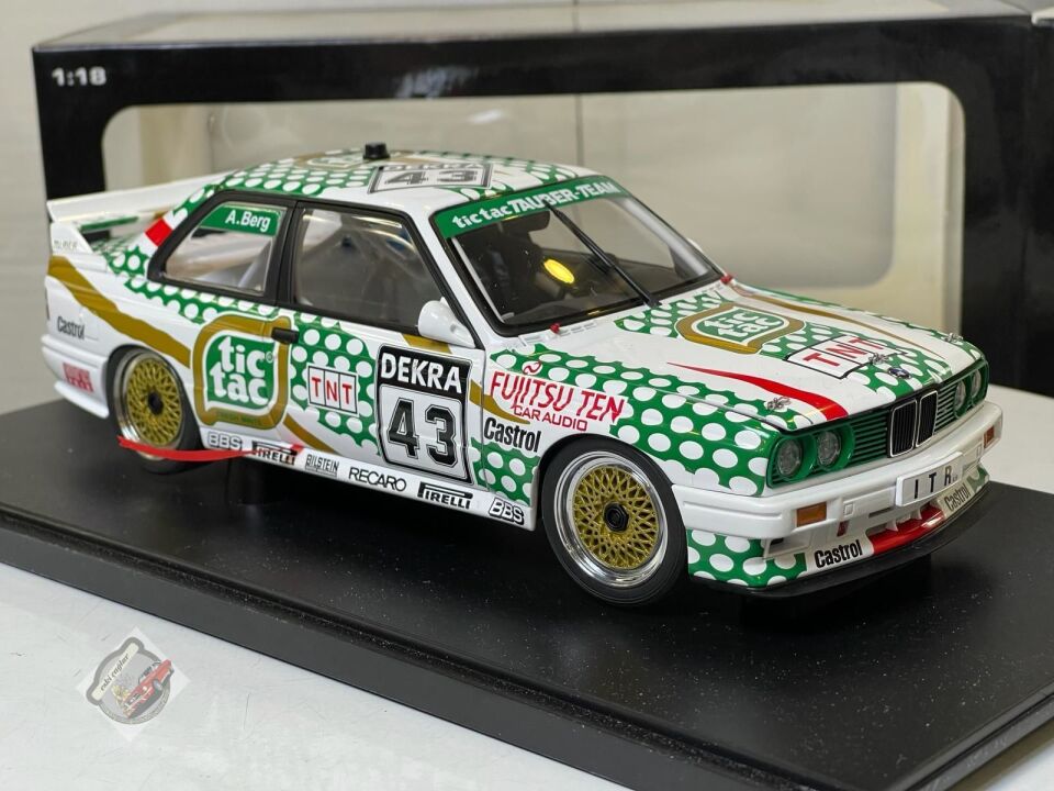 1:18 Autoart BMW 3 Series M3 E30 Tic-Tac N 43 DTM 1991 Berg