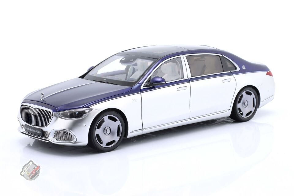 1:18 Almost Real Mercedes Benz S-Class S600 V12 Biturbo Maybach 2021 Nautical Blue Silver