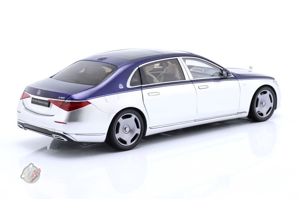 1:18 Almost Real Mercedes Benz S-Class S600 V12 Biturbo Maybach 2021 Nautical Blue Silver