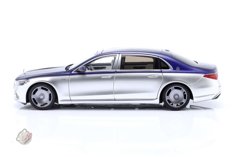 1:18 Almost Real Mercedes Benz S-Class S600 V12 Biturbo Maybach 2021 Nautical Blue Silver
