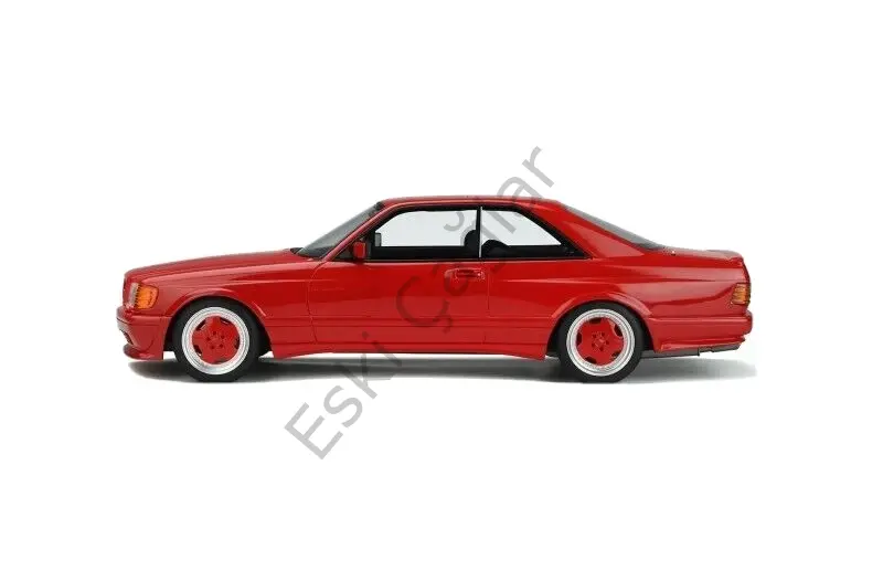1:18 OTTO Model Mercedes-Benz W126 560 SEC Widebody (Signal Red 568) Resin Car Model Recine
