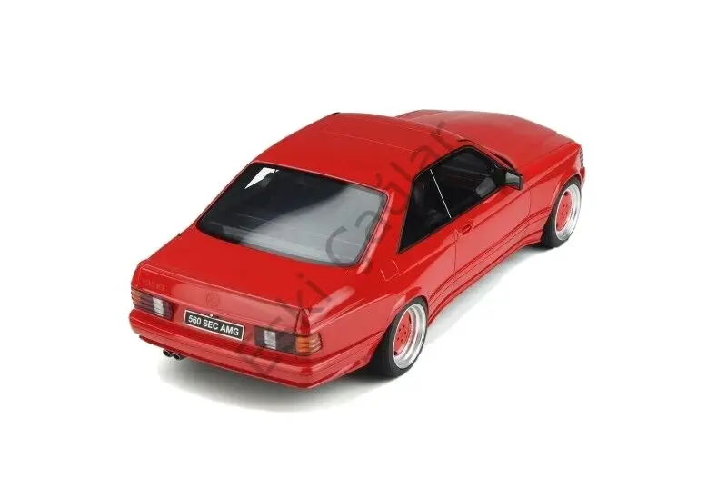 1:18 OTTO Model Mercedes-Benz W126 560 SEC Widebody (Signal Red 568) Resin Car Model Recine