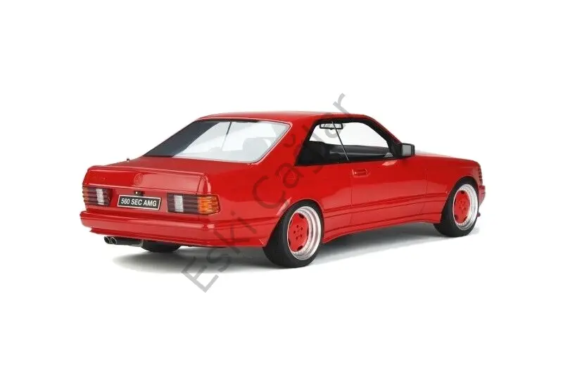 1:18 OTTO Model Mercedes-Benz W126 560 SEC Widebody (Signal Red 568) Resin Car Model Recine