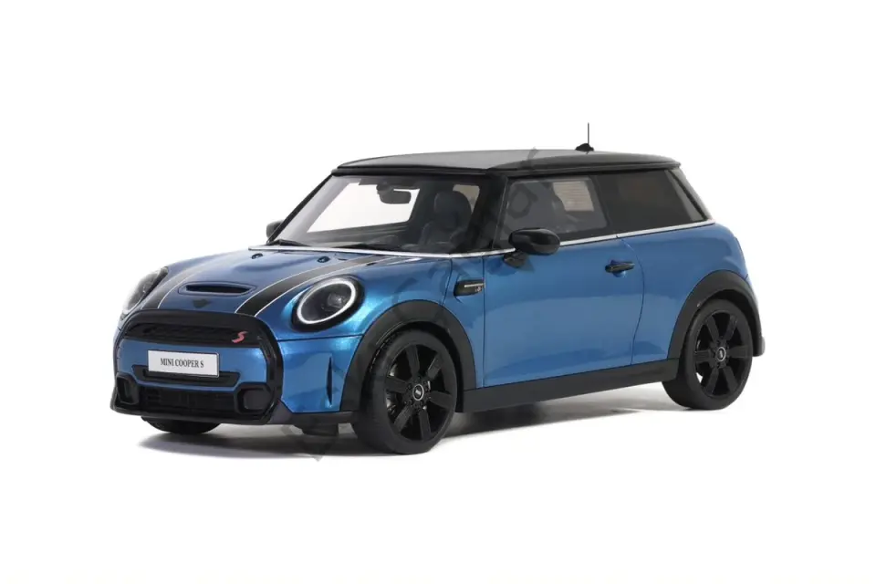 1:18 Otto Model 2021 Mini Cooper S, Blue Recine