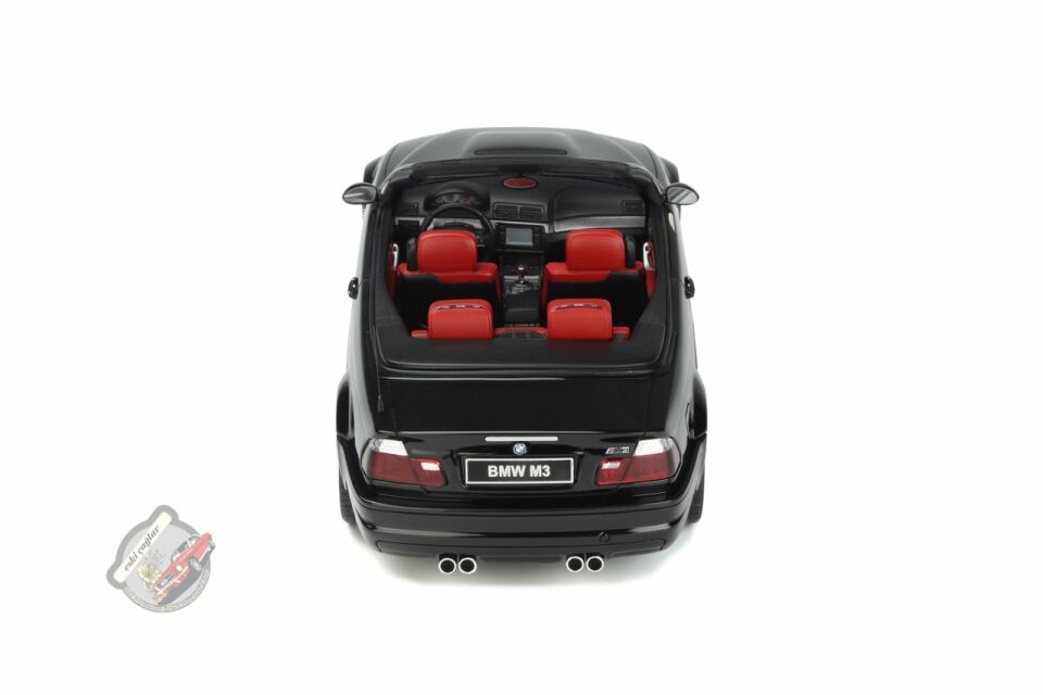 1:18 Otto Model BMW E46 M3 Convertible Jet Black (2004) Recine