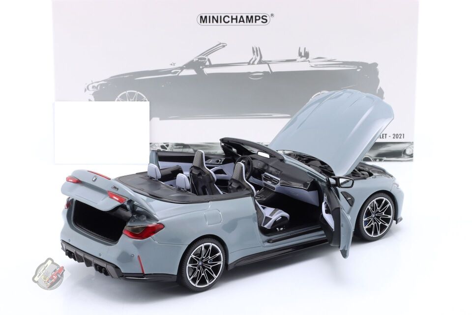 1:18 Minichamps BMW 4 Series M4 (G83) Cabriolet 2020 Nardo Grey