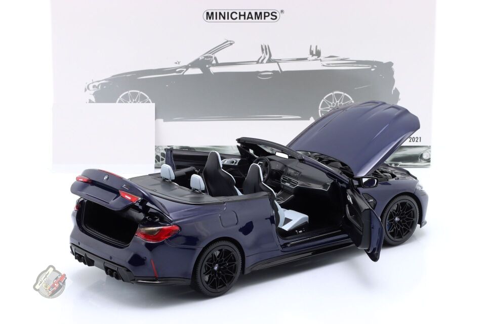 1:18 Minichamps BMW 4 Series M4 (G83) Cabriolet 2020 Blue Recine