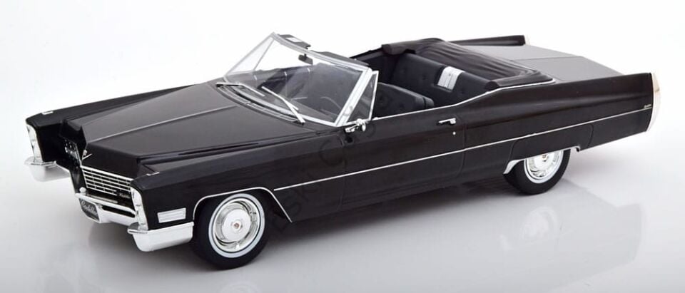 1:18 Kkscale Cadillac DeVille Convertible 1968 Black Recine