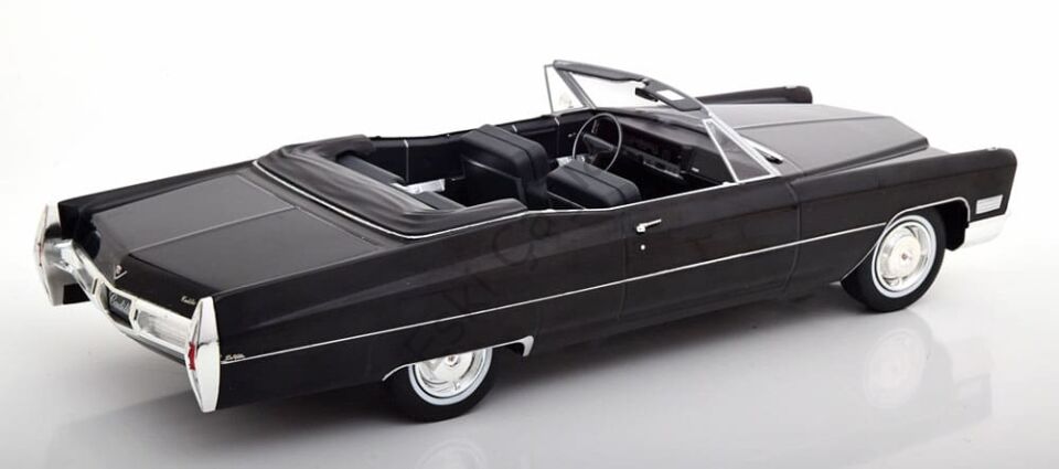 1:18 Kkscale Cadillac DeVille Convertible 1968 Black Recine