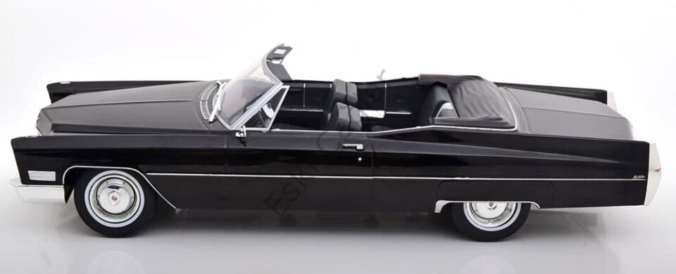 1:18 Kkscale Cadillac DeVille Convertible 1968 Black Recine