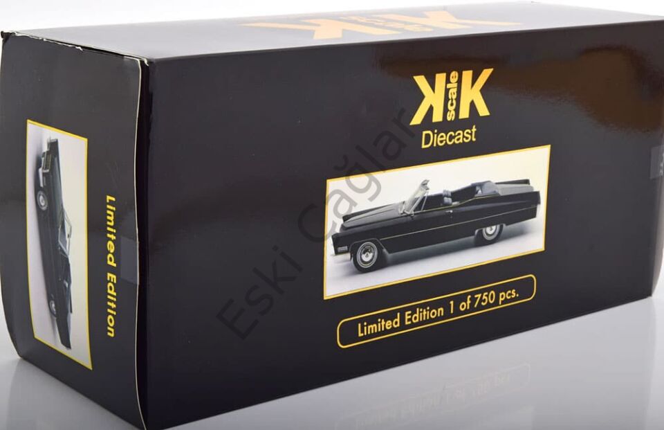 1:18 Kkscale Cadillac DeVille Convertible 1968 Black Recine
