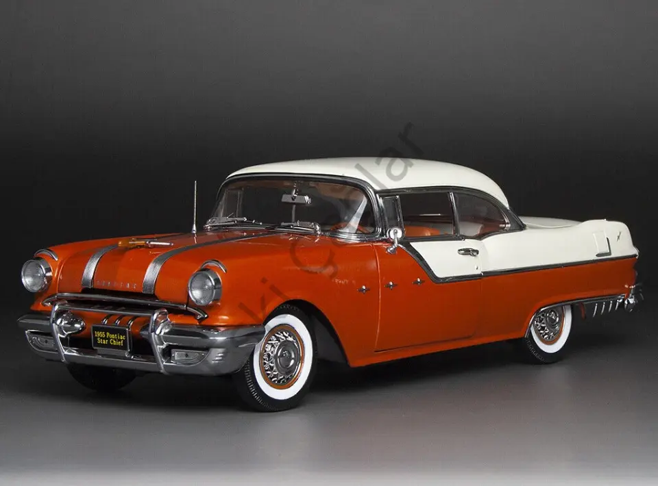 1:18 SunStar 1955 Pontiac Star Chief Maroon Red