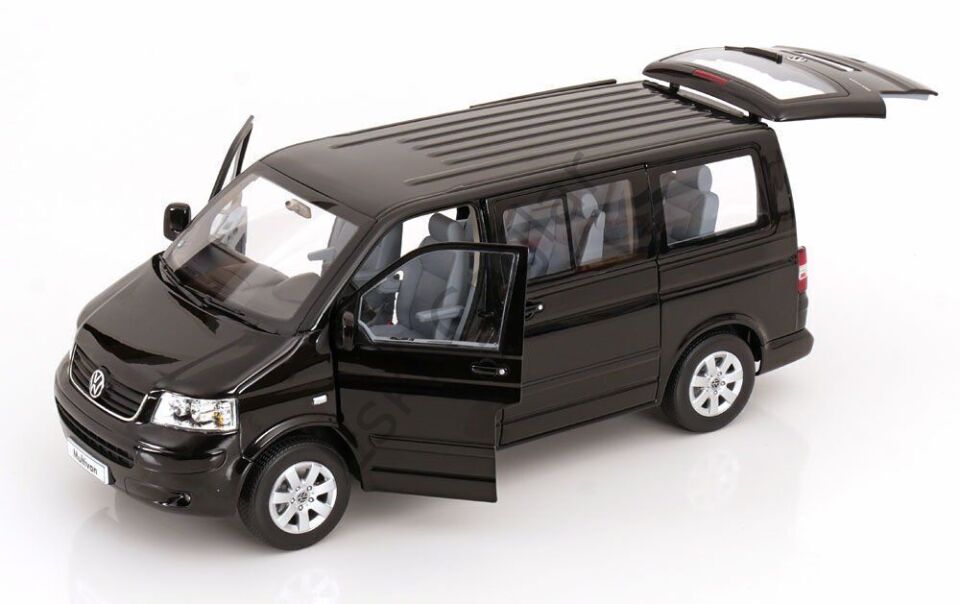 1:18 Norev Volksvagen T5 Multivan Minibus 2003 Black