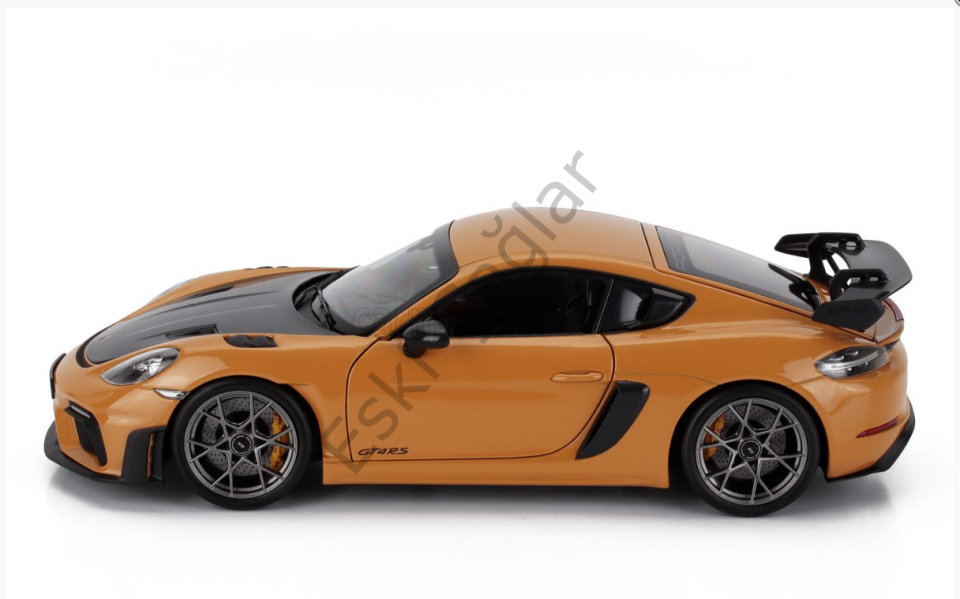 1:18 Norev 2023 Porsche Cayman GT4 RS Weissach Pack Bahama Yellow Black