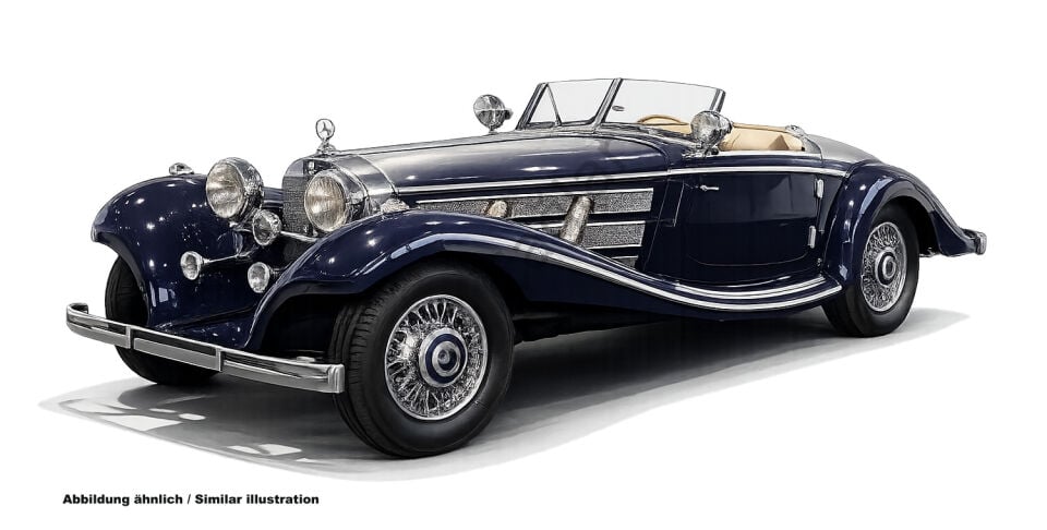 1:18 CMC Mercedes Benz 500K Spezial Roadster (Blue)