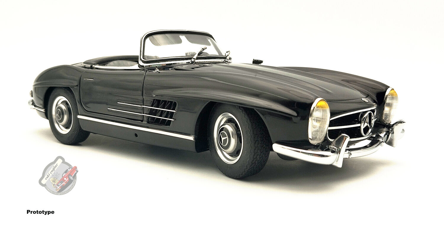 1:18 CMC Mercedes-Benz 300 SL, W198, Roadster open, Black (ÖN SİPARİŞ)