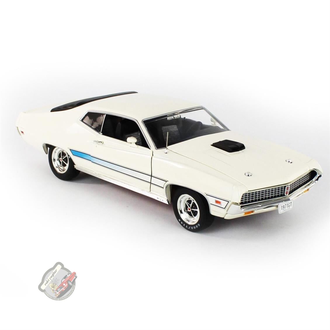 1:18 AutoWorld 1971 Ford Torino (Class of 1971)  Wimbleton White