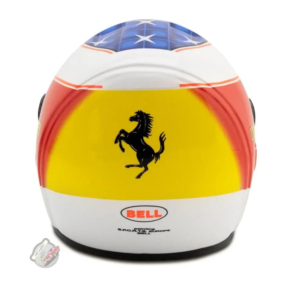 1:2 Bell Michael Schumacher Scuderia Ferrari # Winner Spanish GP Formula 1 1996 Kask