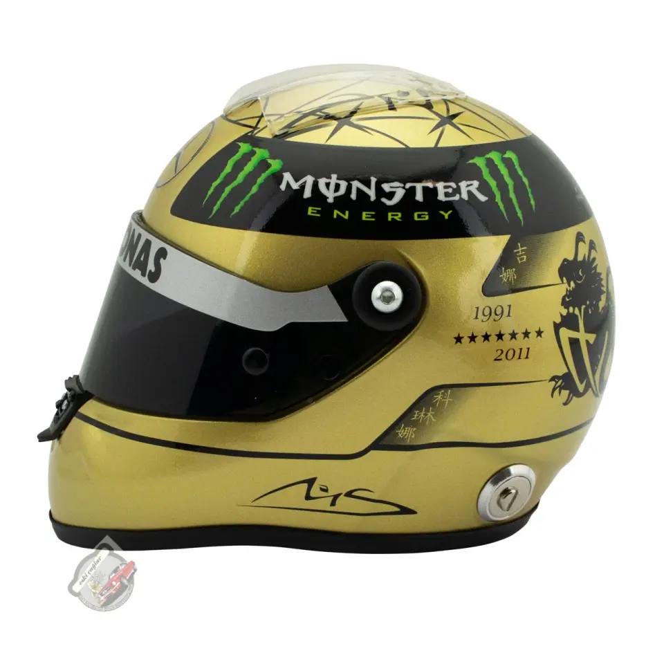 1:2 Schuberth Helm 1:2 Michael Schumacher Spa 2011 Gold Kask
