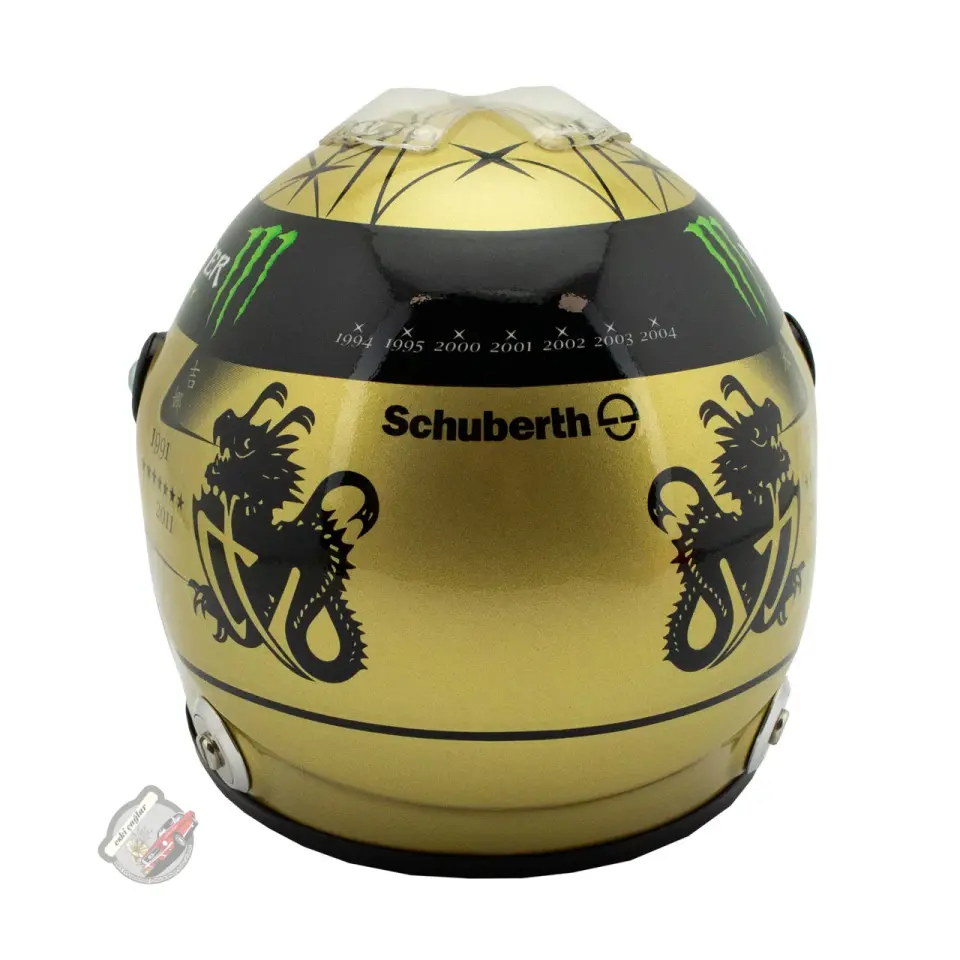 1:2 Schuberth Helm 1:2 Michael Schumacher Spa 2011 Gold Kask
