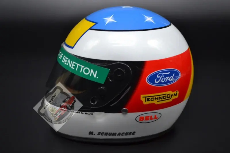 1:2 BELL HELMET Micheal Schumacher Belgium GP 1992 Kask