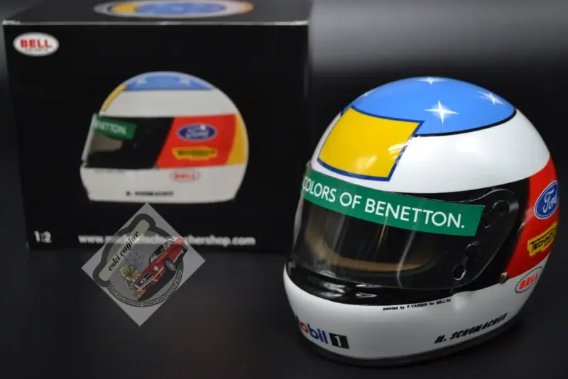 1:2 BELL HELMET Micheal Schumacher Belgium GP 1992 Kask