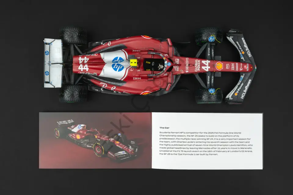1:18 Amalgam Ferrari SF-25 Avustralya Grand Prix Lewis Dirty Version