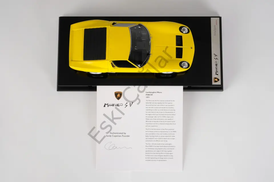 1:18 Amalgam  Lamborghini Miura P400 SV Yellow (Ön Sipairş)