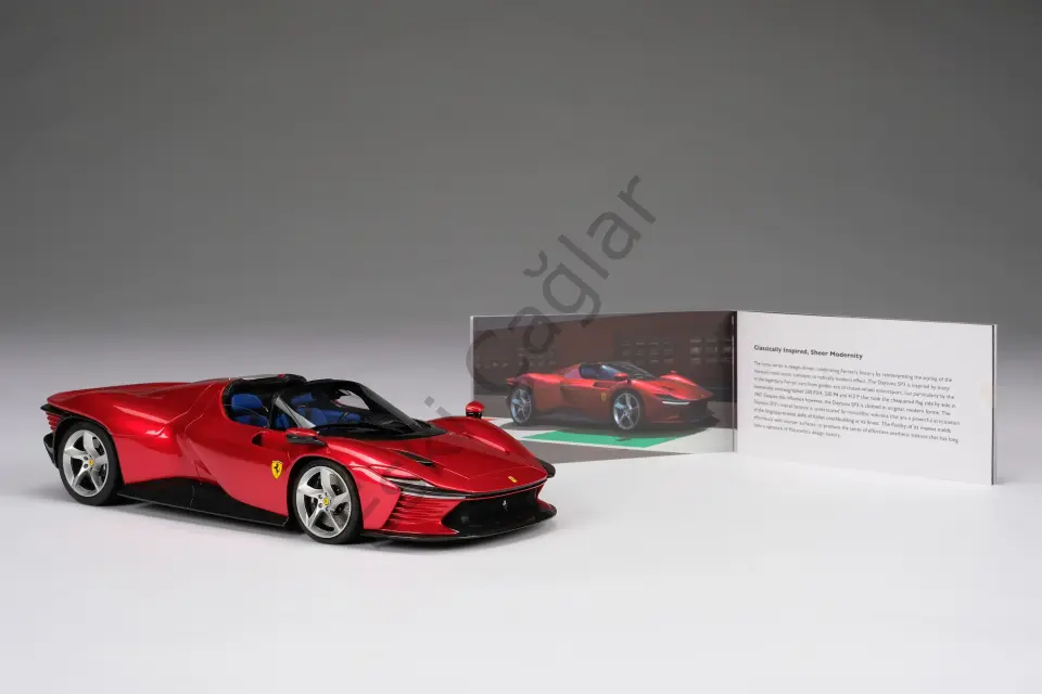 1:18 Amalgam Ferrari Daytona SP3 Rosso Corsa (Ön Sipariş)