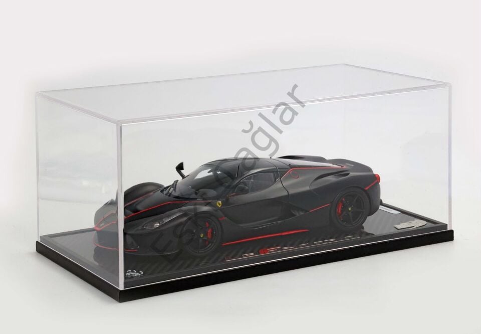 1:18 BBR Models Ferrari LaFerrari Matt Black with Red Stripes 200 Limits