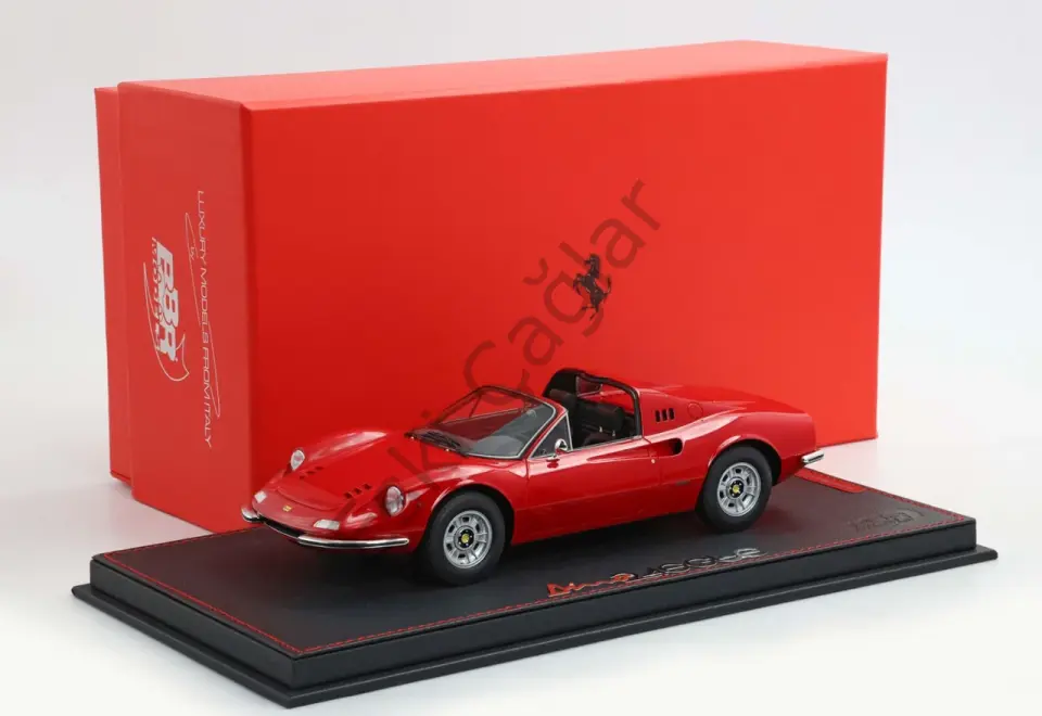1:18 BBR Models 1972 Ferrari Dino 246 GTS Show Car Rosso Corsa 322 Red 246 Limits (Ön Sipariş)