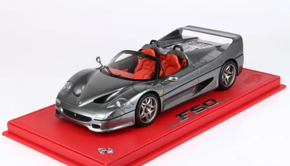 1:18 BBR Model 1995 Ferrari F50 Coupe Spider Metallic Iron Grey 50 Limits (Ön Sipariş)