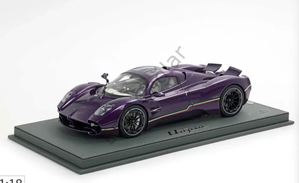 1:18 BBR Models  Pagani Utopia Coupe Purple Hong Kong with Italian Flag (Ön Sipariş)