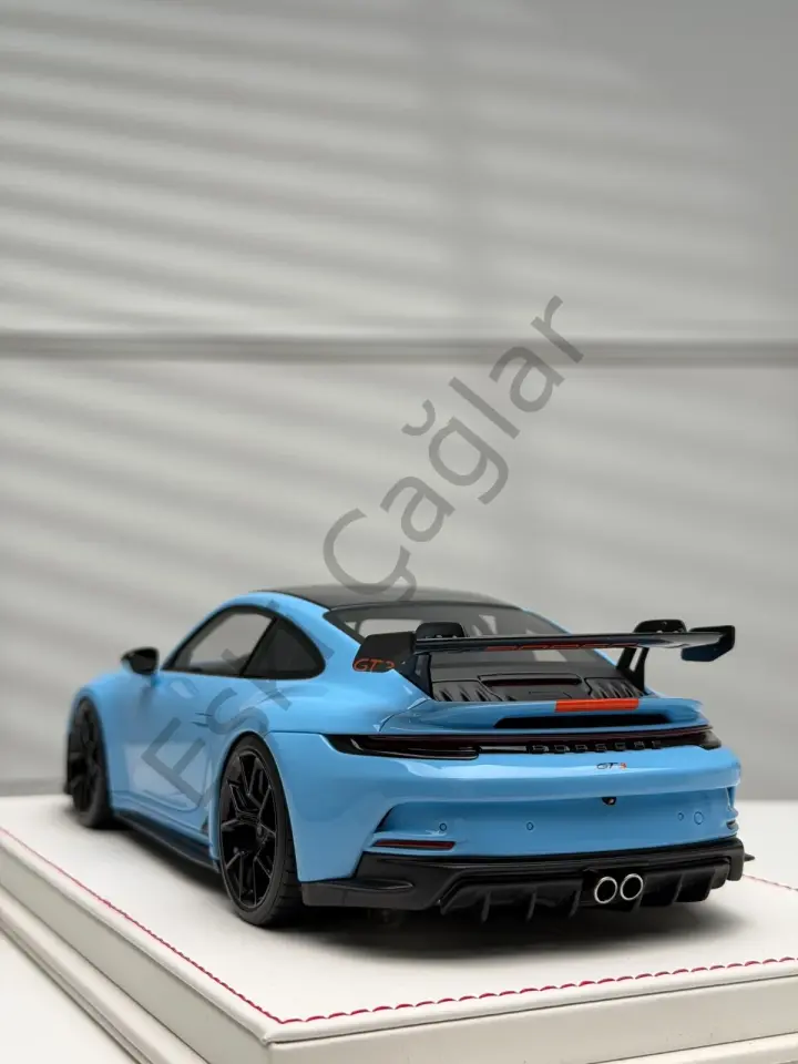 1:18 Davis & Giovanni Porsche GT3 (Baby Blue, Orange Stripe) Limited Edition