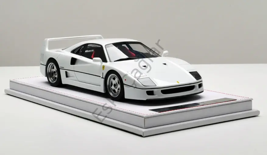 1:18 GL Model Ferrari F40 Pearl White Resin Car Model 14/50