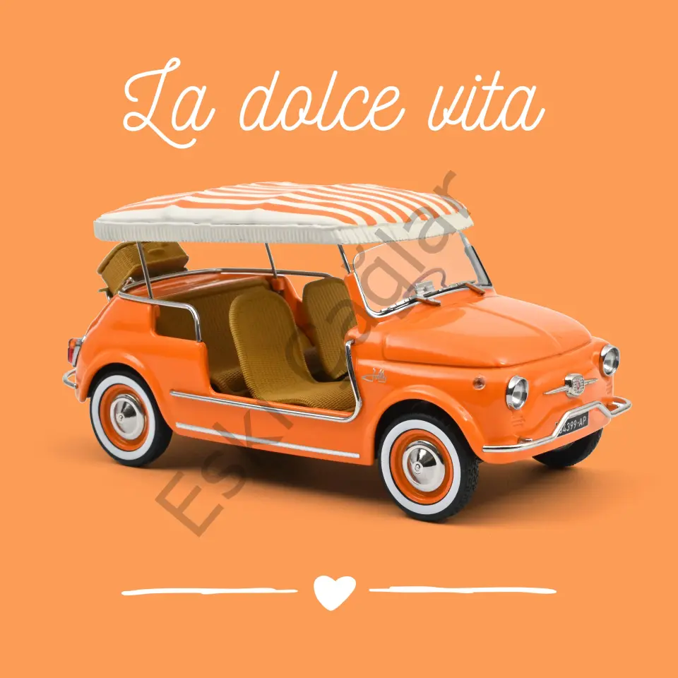 1:18 Norev Fiat 500 Jolly 1965 Orange