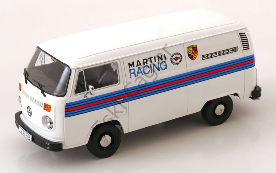 1:18 KK Scale 1972 Volkswagen T2b Kastenwagen Porsche Martini Racing 1972 white