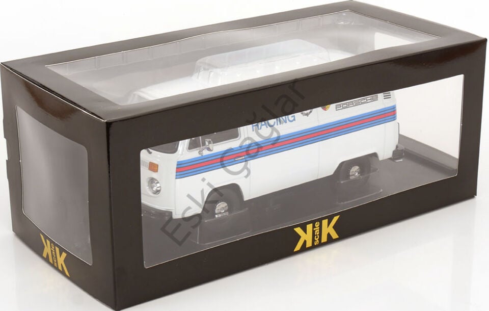 1:18 KK Scale 1972 Volkswagen T2b Kastenwagen Porsche Martini Racing 1972 white
