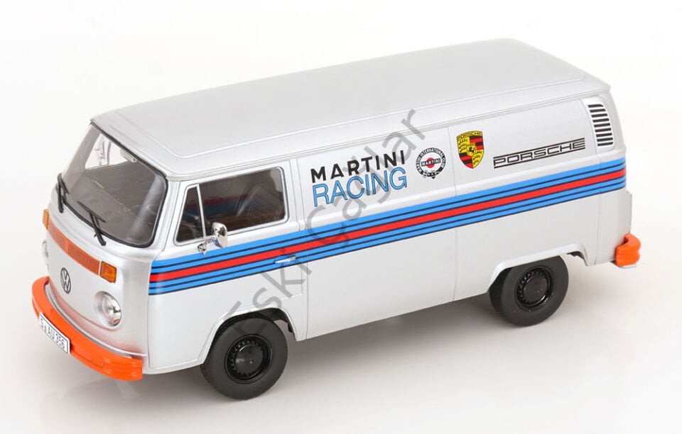1:18 KK SCALE Volkswagen VW T2b Kastenwagen Porsche Martini Racing 1972 Silver