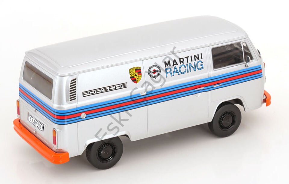1:18 KK SCALE Volkswagen VW T2b Kastenwagen Porsche Martini Racing 1972 Silver