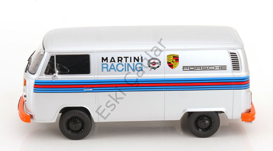 1:18 KK SCALE Volkswagen VW T2b Kastenwagen Porsche Martini Racing 1972 Silver