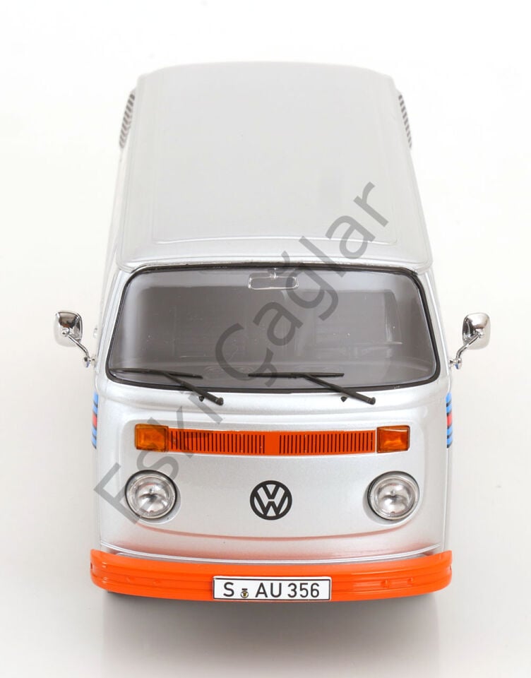 1:18 KK SCALE Volkswagen VW T2b Kastenwagen Porsche Martini Racing 1972 Silver