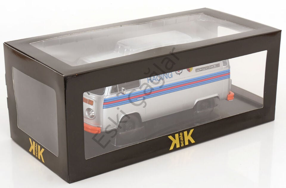 1:18 KK SCALE Volkswagen VW T2b Kastenwagen Porsche Martini Racing 1972 Silver