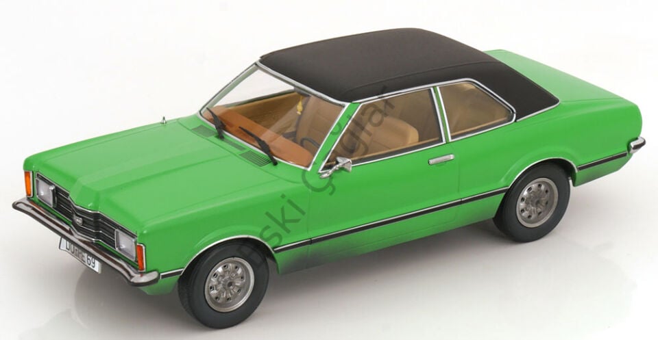 1:18 KKScale Ford Taunus GLX Limousine 1971 Green Dirty Version