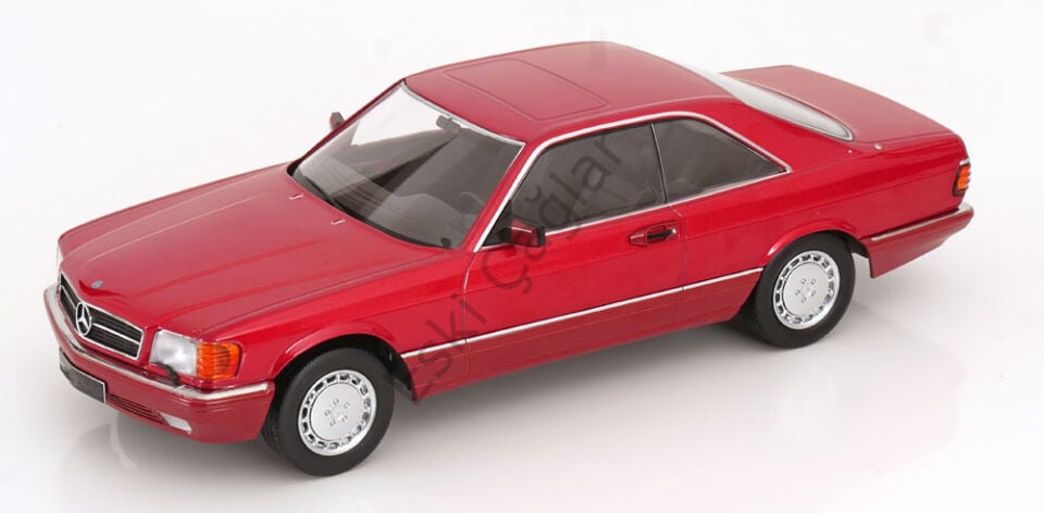 1:18 KKScale Mercedes Benz 560 SEC C126 1985 Rotmetallic
