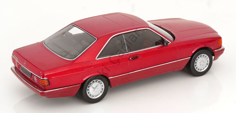 1:18 KKScale Mercedes Benz 560 SEC C126 1985 Rotmetallic