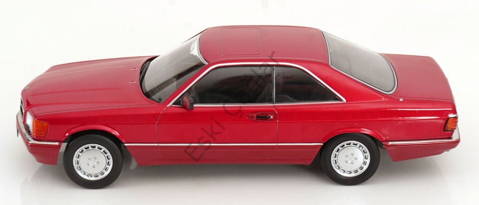 1:18 KKScale Mercedes Benz 560 SEC C126 1985 Rotmetallic