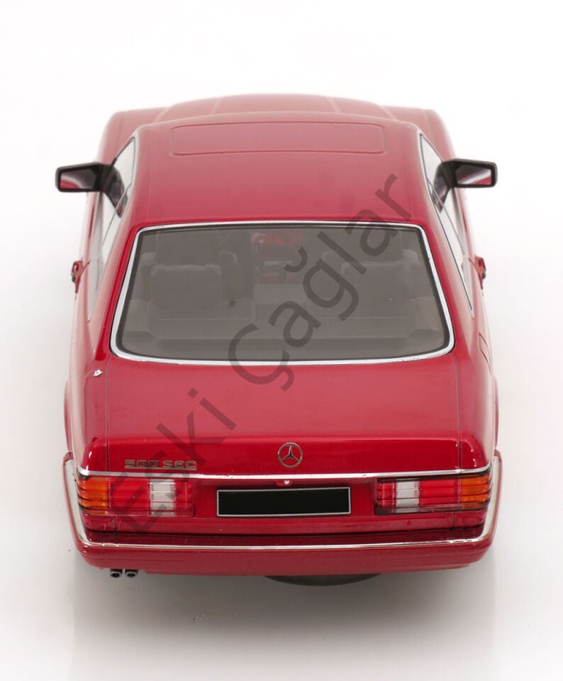 1:18 KKScale Mercedes Benz 560 SEC C126 1985 Rotmetallic