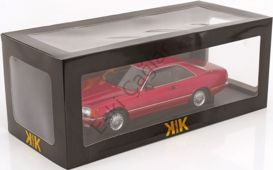 1:18 KKScale Mercedes Benz 560 SEC C126 1985 Rotmetallic