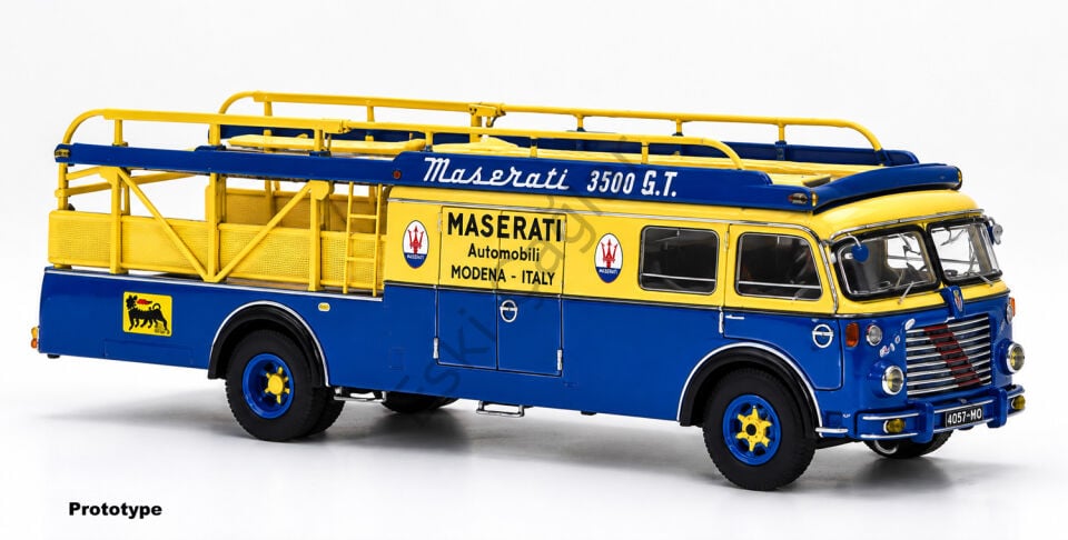 1:64 CMC Maserati Racing transporter Typ Fiat 642 RN2 Bartoletti 1957 (Ön Sipariş)